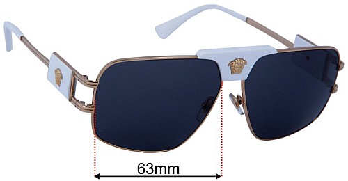 Versace MOD 2251 63mm Replacement Lenses